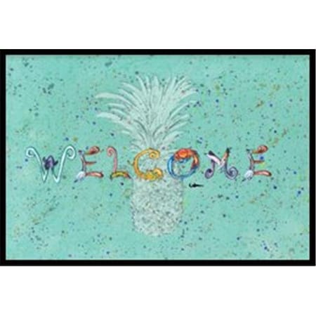 Carolines Treasures Carolines Treasures 8561-JMAT Pineapple Indoor Or Outdoor Doormat; 24 x 36 in. 8561-JMAT